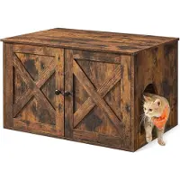 Feandrea Kattenbak met deurtjes, Vintage bruin / 53T x 80B cm