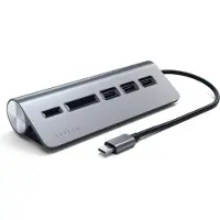 Satechi ST-TCHCRM ST-TCHCRM USB-hub 3 poorten USB-A, SD, Micro-SD USB 3.0 5 GBit/s Space grijs