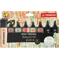 Stabilo BOSS ORIGINAL - Markeerstift - NatureCOLORS - Etui Met 8 Kleuren