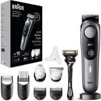 Braun Baardtrimmer BT9420, Afwasbaar, Batterij, Zwart, Grijs