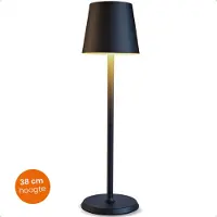 Goliving Essence, oplaadbare tafellamp - Tafellamp - Nachtlamp - Dimbaar - Touchlamp - Nachtlamp - 38 cm - Zwart
