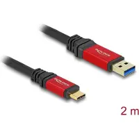 DeLOCK 80618 USB-kabel USB-A stekker, USB-C stekker 2.00 m Zwart, Rood