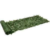 vidaXL - Balkonscherm - met - donkergroene - bladeren - 200x75 - cm