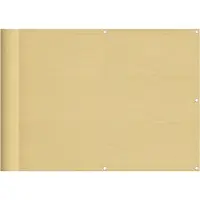 vidaXL - Balkonscherm - 75x500 - cm - 100% - oxford - polyester - zandkleurig