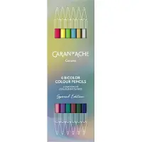 Caran d`Arche Doos met 6 tweekleurige potloden Caran d'Ache Genève Special Edition