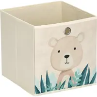 Zeller Present Bear" opbergdoos, fleece, beige