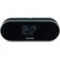 Technisat DigitRadio 53 BT hoogwaardige stereo wekker radio met DAB+, FM en Bluetooth, zwart