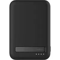 Belkin BoostCharge Pro Draadloze 8000mAh Powerbank met Qi2, MagSafe-Compatibele, Uitklapbare Standaard - Zwart