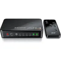 Primewire HDMI-switch met 5 poorten, 4K Ultra HD bij 60 Hz, HDMI 2.0b, inclusief afstandsbediening en voeding, HDR, 3D-compatibel, 48-bits diepe kleur, zwart
