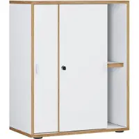 VCM Houten kantoorkast Dossierkast Kantoormeubilair Kast Salia 2-voudig breedte 60 cm Schuifdeuren