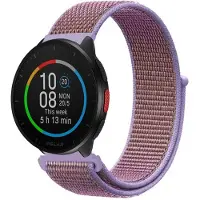 Strap-it Nylon bandje geschikt voor Polar Ignite / Ignite 2 / Ignite 3 / Unite / Polar Pacer - Lila
