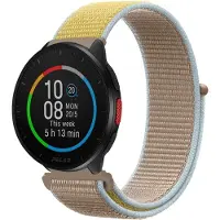 Strap-it Nylon bandje geschikt voor Polar Ignite / Ignite 2 / Ignite 3 / Unite / Polar Pacer - Geel / Bruin / Camel