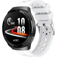 Strap-it Siliconen Smartwatch bandje - Geschikt voor Huawei Watch GT 2e silicone air band - wit - Horlogeband / Polsband / Armband - GT2E