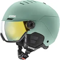 Uvex Wanted Visor, ski helm met vizier, lichtgroen