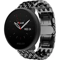 Strap-it Stalen Smartwatch bandje - Geschikt voor bandje Polar Ignite / Ignite 2 / Ignite 3 / Polar Pacer / Polar Unite bandje - Draak band staal metalen bandje - Zwart