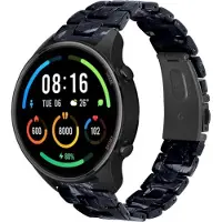 Strap-it Resin bandje geschikt voor Xiaomi Mi Watch / Xiaomi Watch S1 / Watch S1 Pro / Watch 2 Pro - Active - zwart mix