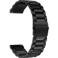 Strap-it Stalen Smartwatch bandje - Geschikt voor Suunto 9 - Baro stalen band - zwart - Horlogeband / Polsband / Armband