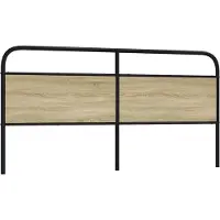 vidaXL Vervangend hoofdbord 180 cm staal en sonoma eikenkleurig
