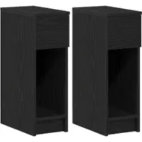 vidaXL Nachtkastjes 2 st met lade 20x36x60 cm zwart eikenkleurig