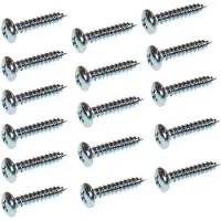 Furniture Legs Europe Set stalen schroeven verzinkt rond ø 0,4 cm en lengte 2 cm - 16 stuks
