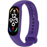 Strap-it Siliconen Smartwatch bandje - Geschikt voor Xiaomi Mi Band 7 siliconen bandje - paars - Horlogeband / Polsband / Armband