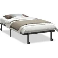 vidaXL Bedframe zonder matras opvouwbaar 100x190 cm staal zwart