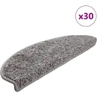 vidaXL Trapmatten 30 st 65x21x4 cm Grijs Halfrond Groot