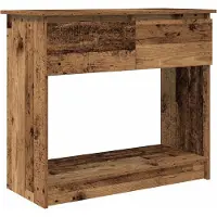 vidaXL Wandtafel met lades 85,5x38,5x74,5 cm oud hout