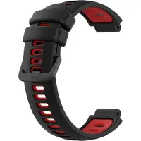 Strap-it Sport bandje geschikt voor Garmin Forerunner 735xt / 235 / 230 / 220 / 620 / 630 - Horlogeband - Polsband - Zwart/rood