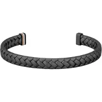 HUGO BOSS Zwarte manchet met visgraatdessin