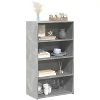 vidaXL Hoge kast 70x41x124 cm bewerkt hout betongrijs