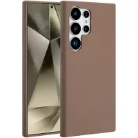 Accezz Liquid Silicone Backcover met MagSafe voor de Samsung Galaxy S24 Ultra - Lichtbruin