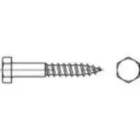 Toolcraft 1061290 Zeskantbout 8 mm 150 mm Buitenzeskant DIN 571 RVS A4 100 stuk(s)