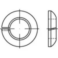 Toolcraft 147235 Veerring Binnendiameter: 12.5 mm DIN 74361 Verenstaal Galvanisch verzinkt 100 stuk(s)