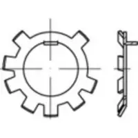 Toolcraft 147173 Stelmoer Binnendiameter: 18.9 mm DIN 70952 Staal 50 stuk(s)