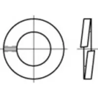 Toolcraft 105642 Veerring Binnendiameter: 18.2 mm DIN 127 Verenstaal 100 stuk(s)
