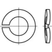 Toolcraft 1060487 Veerring Binnendiameter: 5.1 mm DIN 128 RVS 1000 stuk(s)