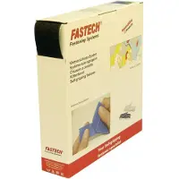 FASTECH B50-SK-H-999925 Klittenband Om vast te plakken Hotmelt Haakdeel (l x b) 25000 mm x 50 mm Zwart 25 m