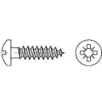 Toolcraft 1069677 Bolkopschroeven 3.5 mm 25 mm Kruiskop Pozidriv 88096 RVS A2 1000 stuk(s)