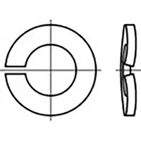 Toolcraft TO-6854331 Veerring Binnendiameter: 10 mm DIN 128 Verenstaal Verzinkt 1000 stuk(s)