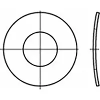Toolcraft TO-6854448 Veerschijf Binnendiameter: 10 mm DIN 137 Verenstaal 1000 stuk(s)