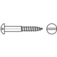 Toolcraft TO-5446671 Bolkop houtschroeven 4 mm 25 mm Sleuf DIN 96 Messing 200 stuk(s)