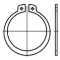 Toolcraft TO-5381412 Zekeringsringen 33 mm DIN 471 Verenstaal 100 stuk(s)