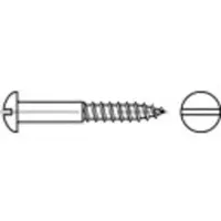 Toolcraft TO-5446818 Bolkop houtschroeven 4 mm 20 mm Sleuf DIN 96 Messing 200 stuk(s)