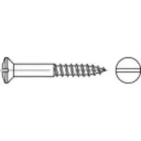 Toolcraft TO-5446404 Bolverzonken houtschroeven 4.5 mm 20 mm Sleuf DIN 95 Messing 200 stuk(s)