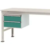 Manuflex ZB4513.0001 Behuizing onderbouw stationair, gebruiksh. 300 mm met 2 lades. Voor tafel diepte 1000 mm