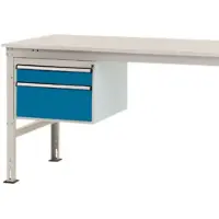 Manuflex ZB4563.5007 Behuizing onderbouw stationair, gebruiksh. 300 mm met 2 lades. Voor tafel diepte 1000 mm