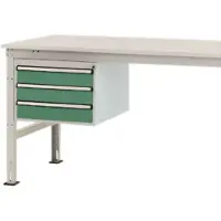 Manuflex ZB4612.6011 Behuizing onderbouw stationair, gebruiksh. 300 mm met 3 lades. Voor tafel diepte 800 mm