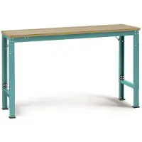 Manuflex AU7075.5021 Werk achtergrond tafel universele speciale met multiplex plaat, bxdxh = 1500 x 1200 x 722-1022 mm Waterblauw