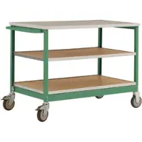 Manuflex MW2002.6011 Mobiele werkbank (b x h x d) 1135 x 810 x 590 mm Reseda groen (RAL 9010)